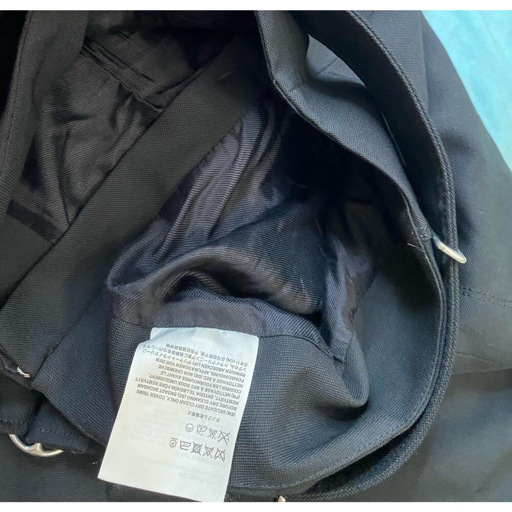 Acne Studios INEZ Wool Pleated Wide Leg Cropped Culotte Pant PSS17 Black Sz 36 - Picture 10 of 14